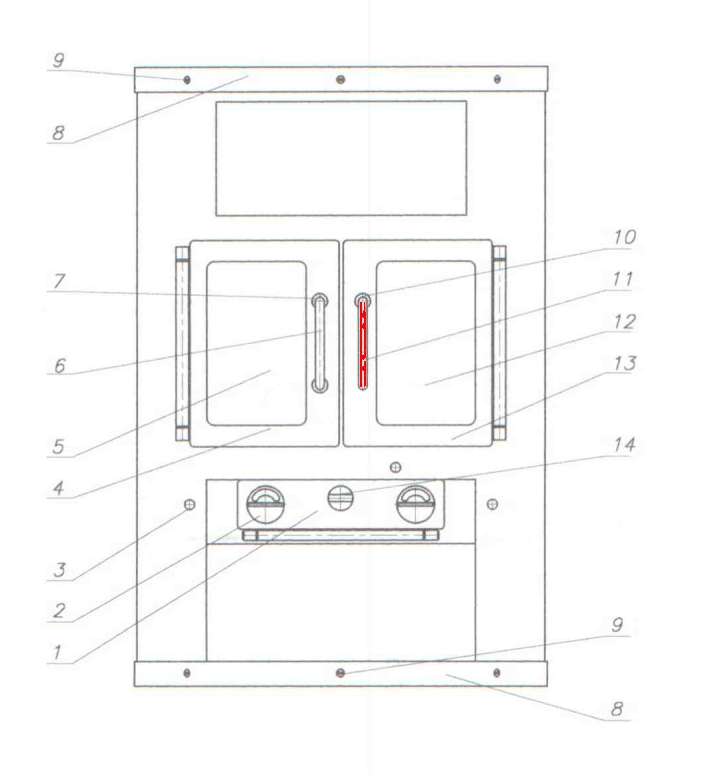 Fireplace Athen poignée de porte chambre de combustion A