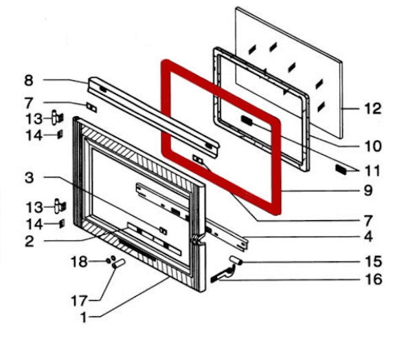 Supra HF 780 Türdichtung Kordeldichtung