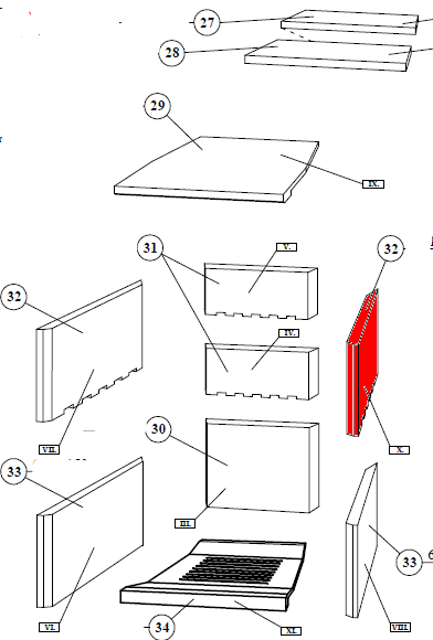 Fireplace Raguza Seitenstein rechts oben