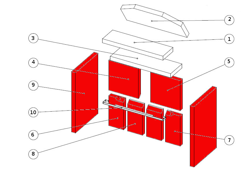 Wamsler Lenox Feuerraumauskleidung Brennraumauskleidung