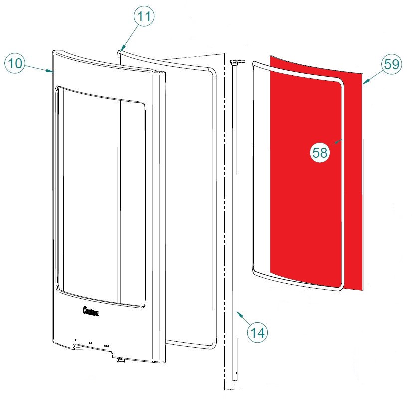 Contura 720T Sichtscheibe Schauglas