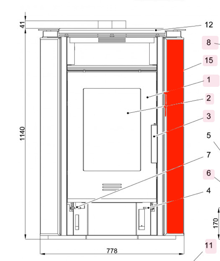 Haas-Sohn Kuopio 265.17 habillage latéral droit Serpentino