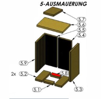 Oranier Astra 5 Bodenstein hinten Vermiculitestein