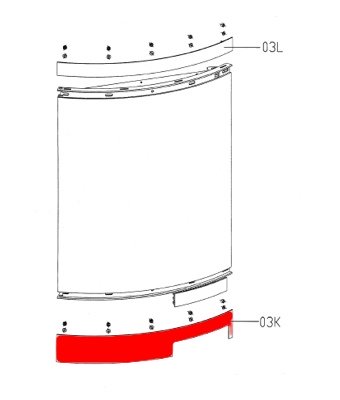 Olsberg Kone support de vitre bas