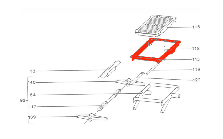 Wamsler K 52 cadre de grille sole de la chambre de combus